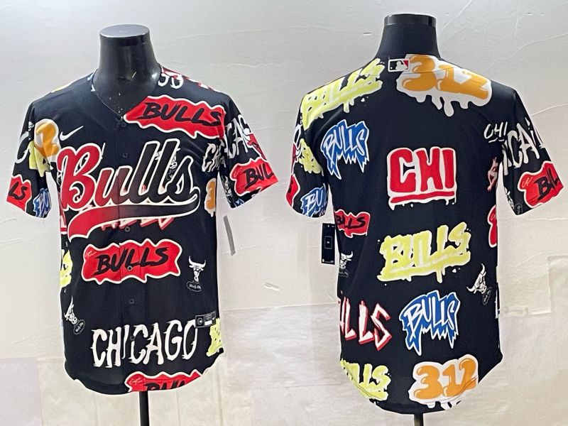 Men Chicago Bulls Nike blank Black NBA 2025 Jersey style 02